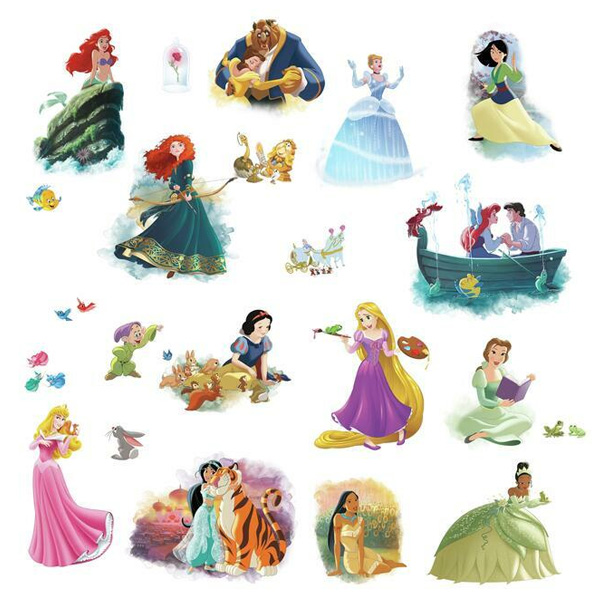 Disney Stickers Muraux Moyens Princess Dream Big 20X18cm