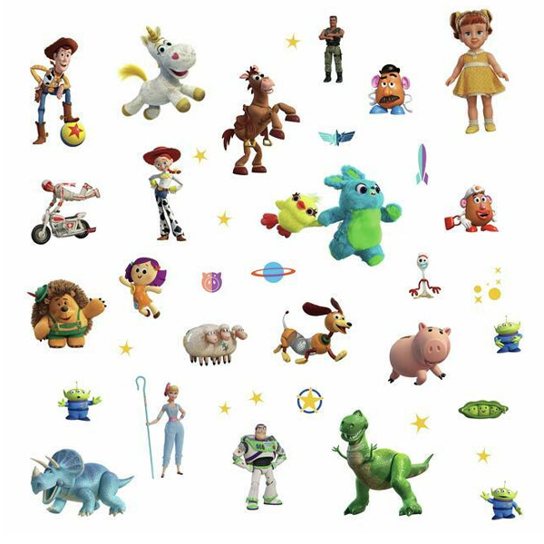 Disney Stickers Muraux Moyens Toy Story 4 20X28cm