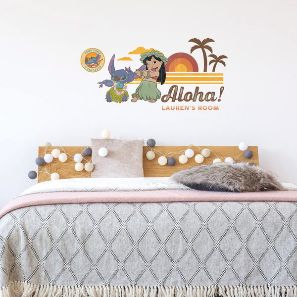 Disney Sticker Mural Geant Lilo & Stitch  With Alphabet 61X43cm