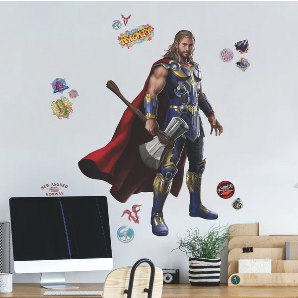 Marvel Sticker Mural Geant Thor Love & Thunder 87X70Cm