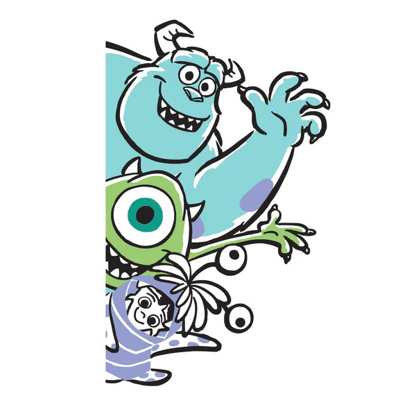 Disney Sticker Mural Geant Monsters Inc 87X53Cm