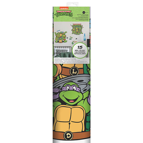 Tmnt Tortues Ninja Stickers Muraux Moyens Teenage Mutant Ninja Turtles 18X25Cm