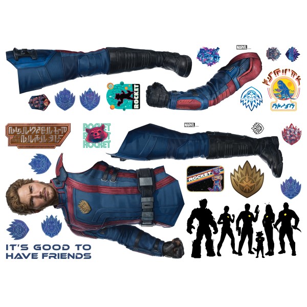 Marvel Sticker Mural Geant Guardians Of The Galaxy 3 Star-Lord 105X42cm