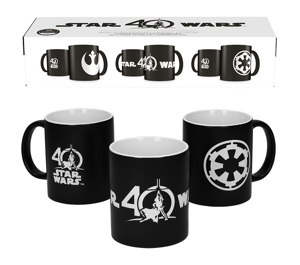 SW Star Wars Set 3 Mugs 40Th Anniversary Deluxe Pack 3000pcs Limited