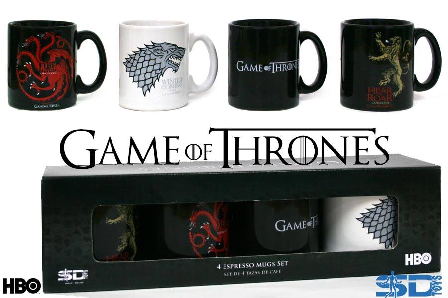 Game of Thrones Set 4 mini Mug Tasses Expresso