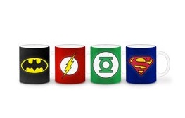 DC Universe Mug Set 4 tasses Expresso Batman Flash Superman Green Lantern Logo 