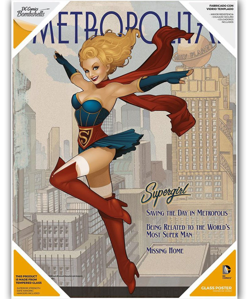 DC Universe Poster En Verre 30X40 DC Bombshells Supergirl