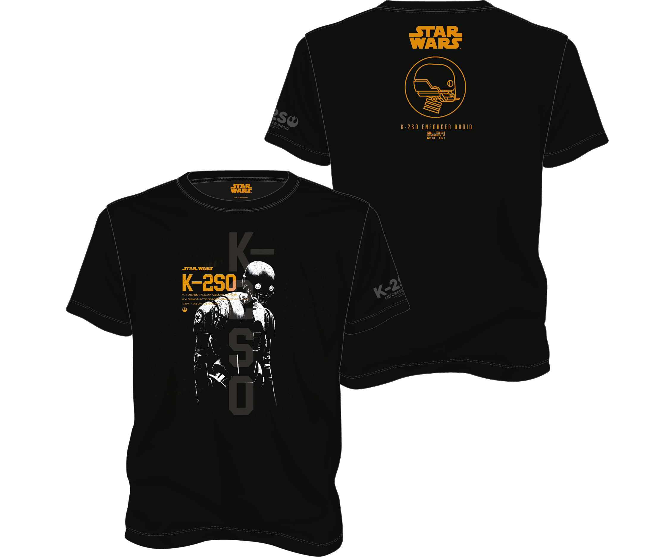 SW Rogue One T-Shirt K-2S0 Noir Homme