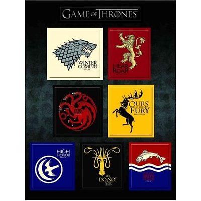 Game of Thrones Magnet 7 Logos Familles
