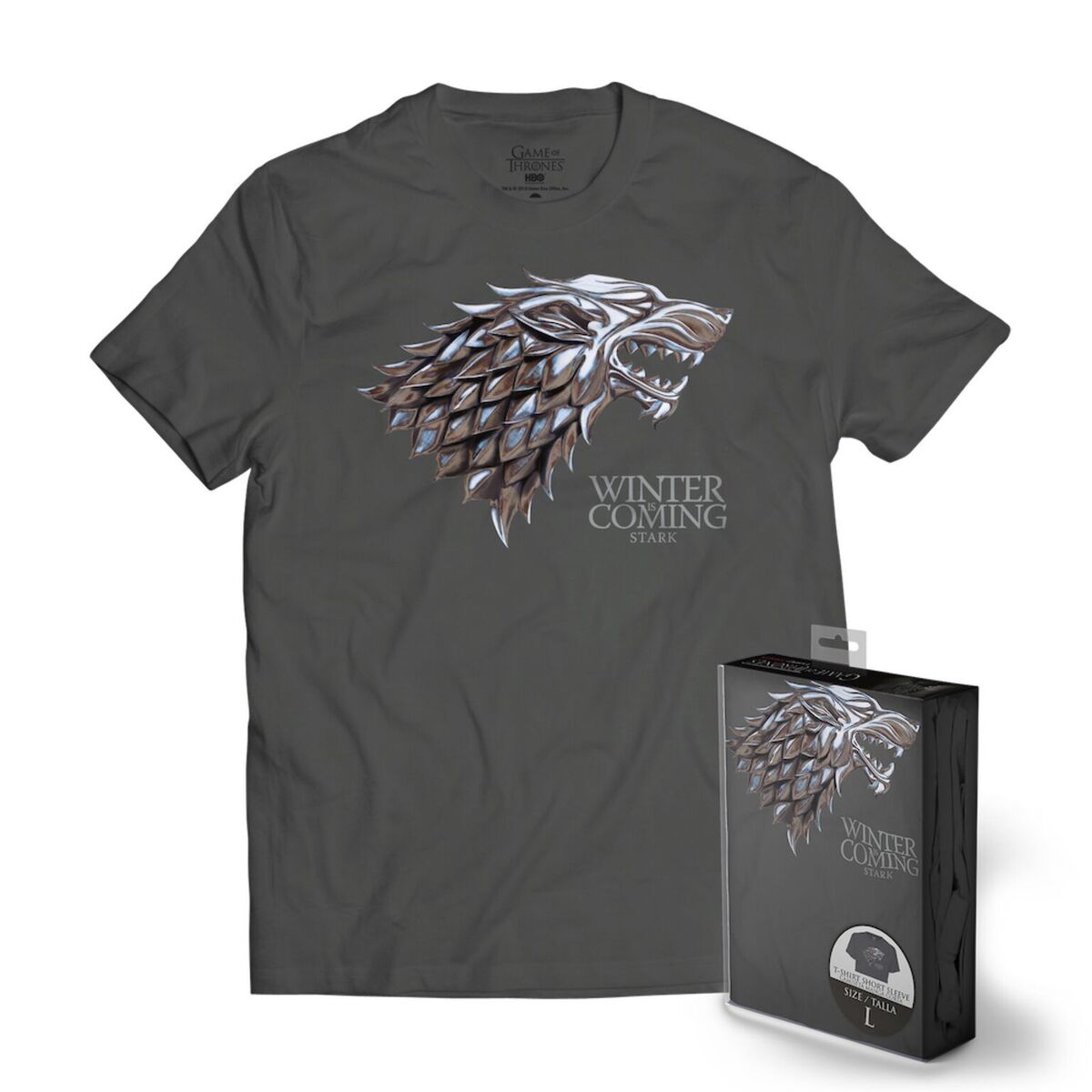 Game Of Thrones T-Shirt Homme Logo Metallique Stark
