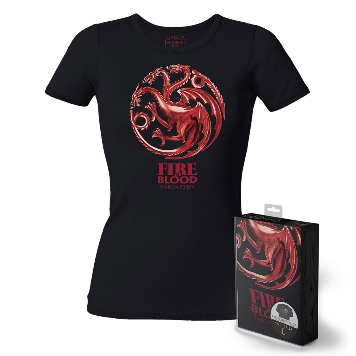 Game Of Thrones T-Shirt Femme Logo Metallique Targaryen