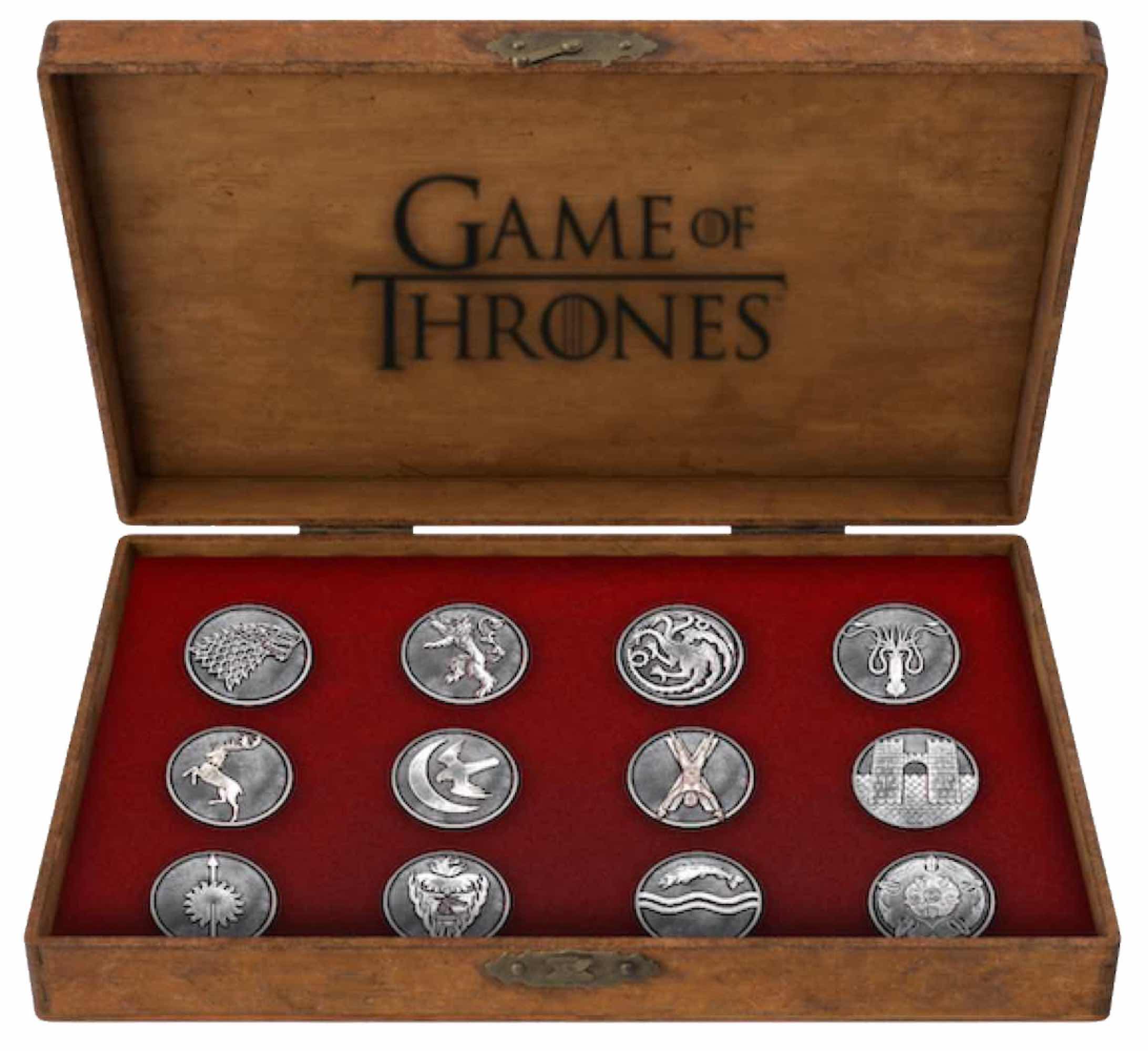Game Of Thrones Set de 10 Pins Emblemes des Familles