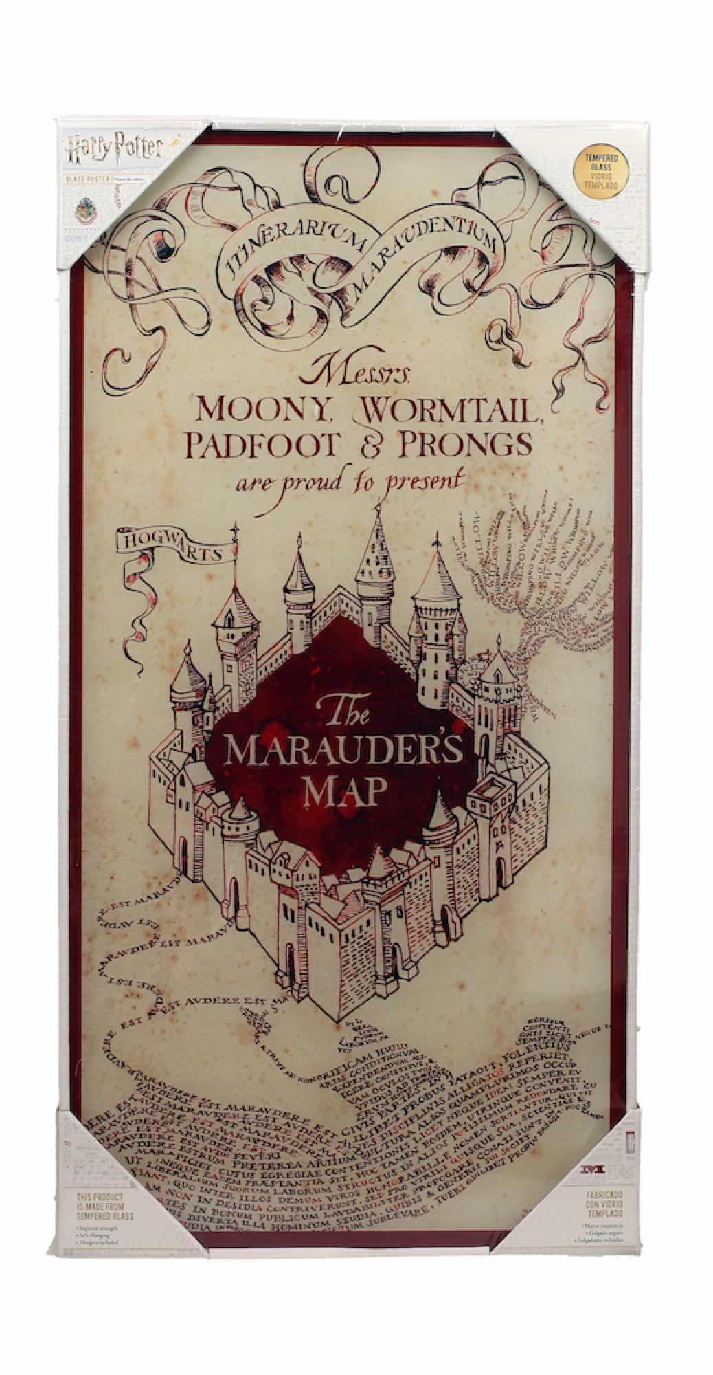 Harry Potter Poster En Verre Marauders Map 30X60
