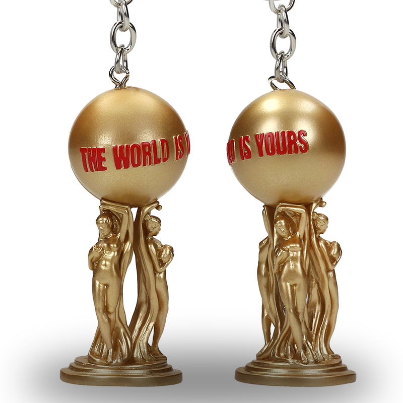 Scarface Porte Cle Metal 7cm The World Is Yours 3D