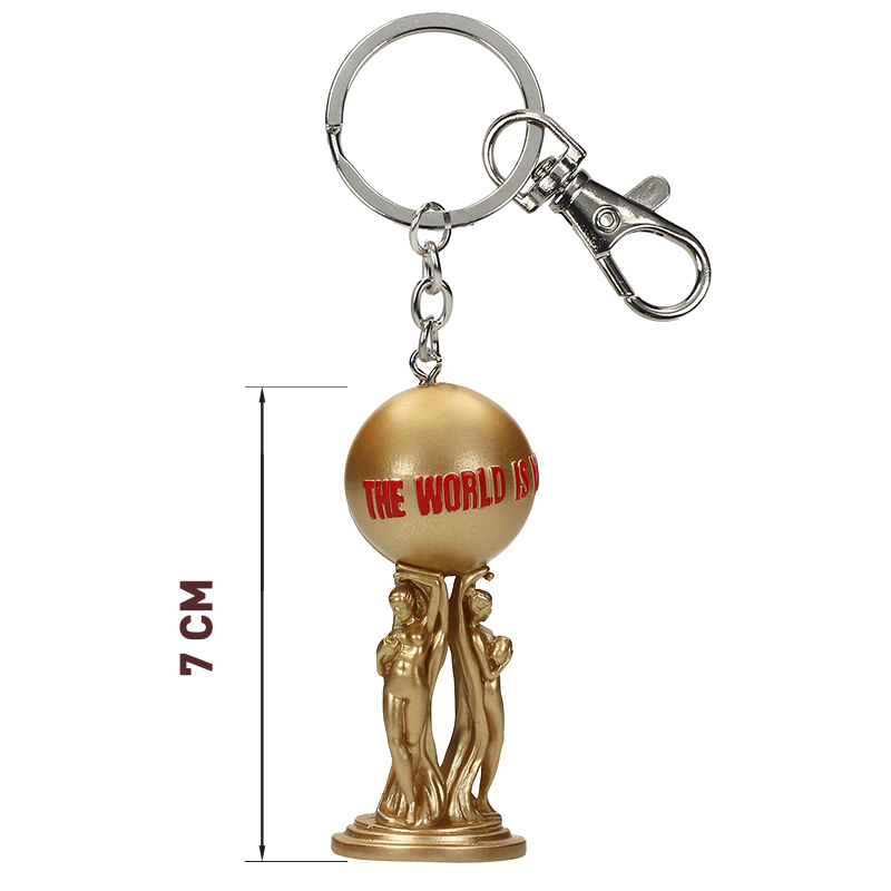 Scarface Porte Cle Metal 7cm The World Is Yours 3D