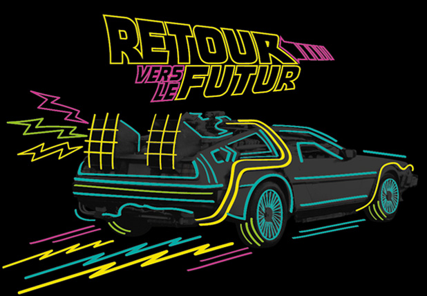 Retour Vers Le Futur Puzzle Delorean Neon Francais 1000Pcs