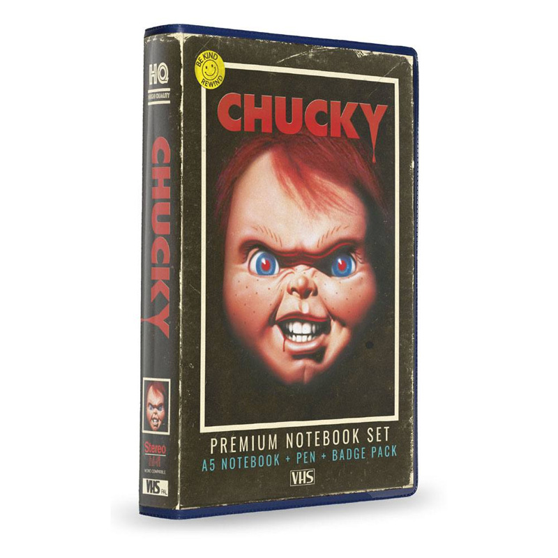 Chucky Stationery Set Vhs Cahier Badges Stylo