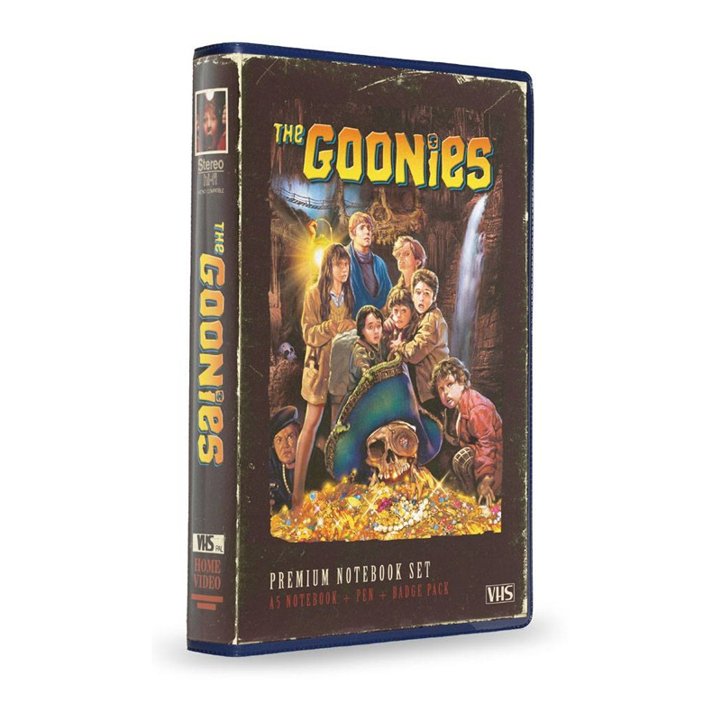 The Goonies Stationery Set Vhs Cahier Badges Stylo