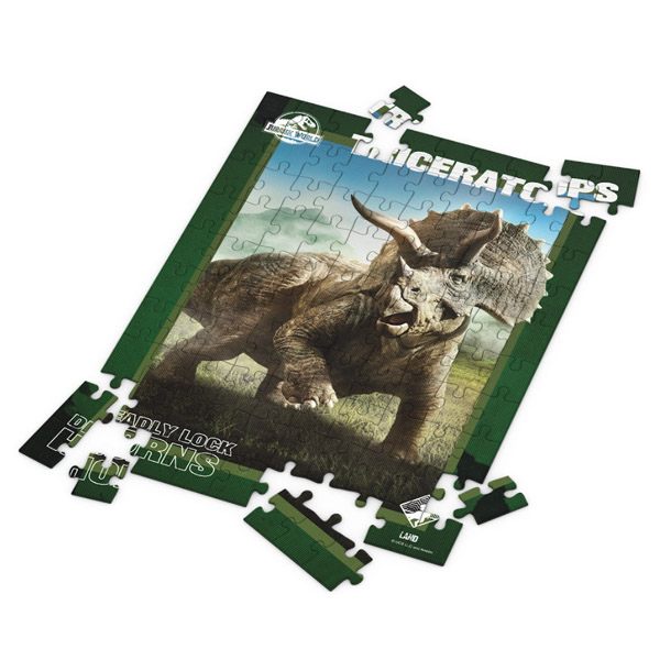 Jurassic World Triceratops Poster 3D Effect Puzzle 100pcs 