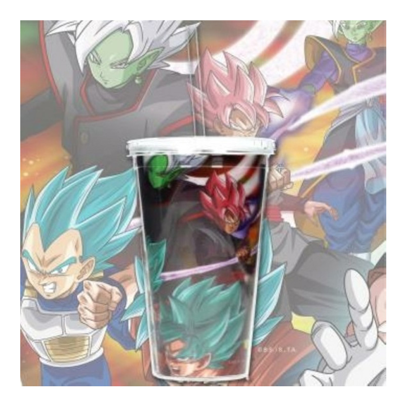 DBZ Verre Lenticulaire 3D Goku Rose