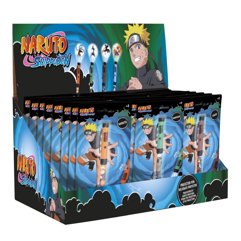 Naruto Shippuden Stylo Lumineux Projector Pen Presentoir 24pcs