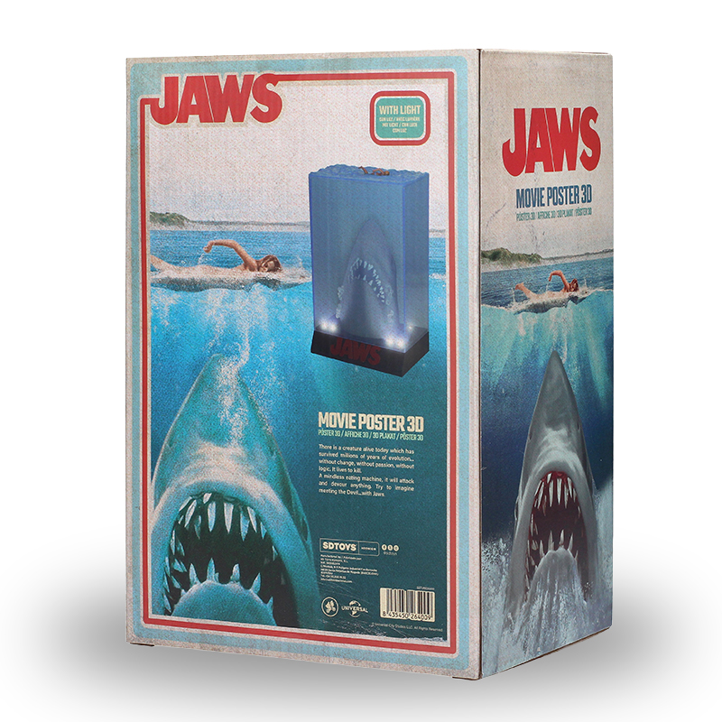 Jaws Statue 3D Movie Poster Jaws 50Th Anniv Light Up  