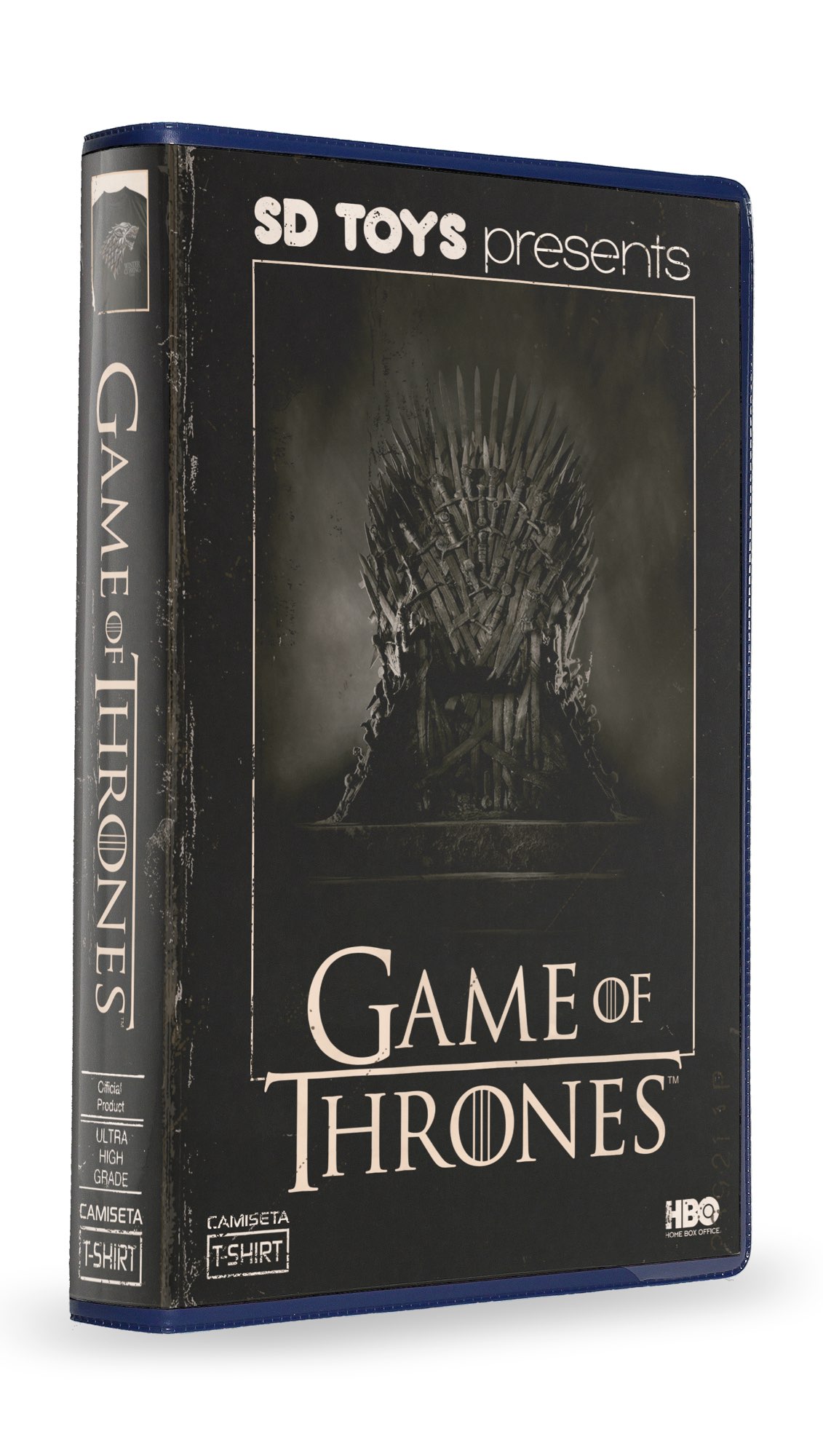 Game Of Thrones T-Shirt VHS Stark Logo Metallique