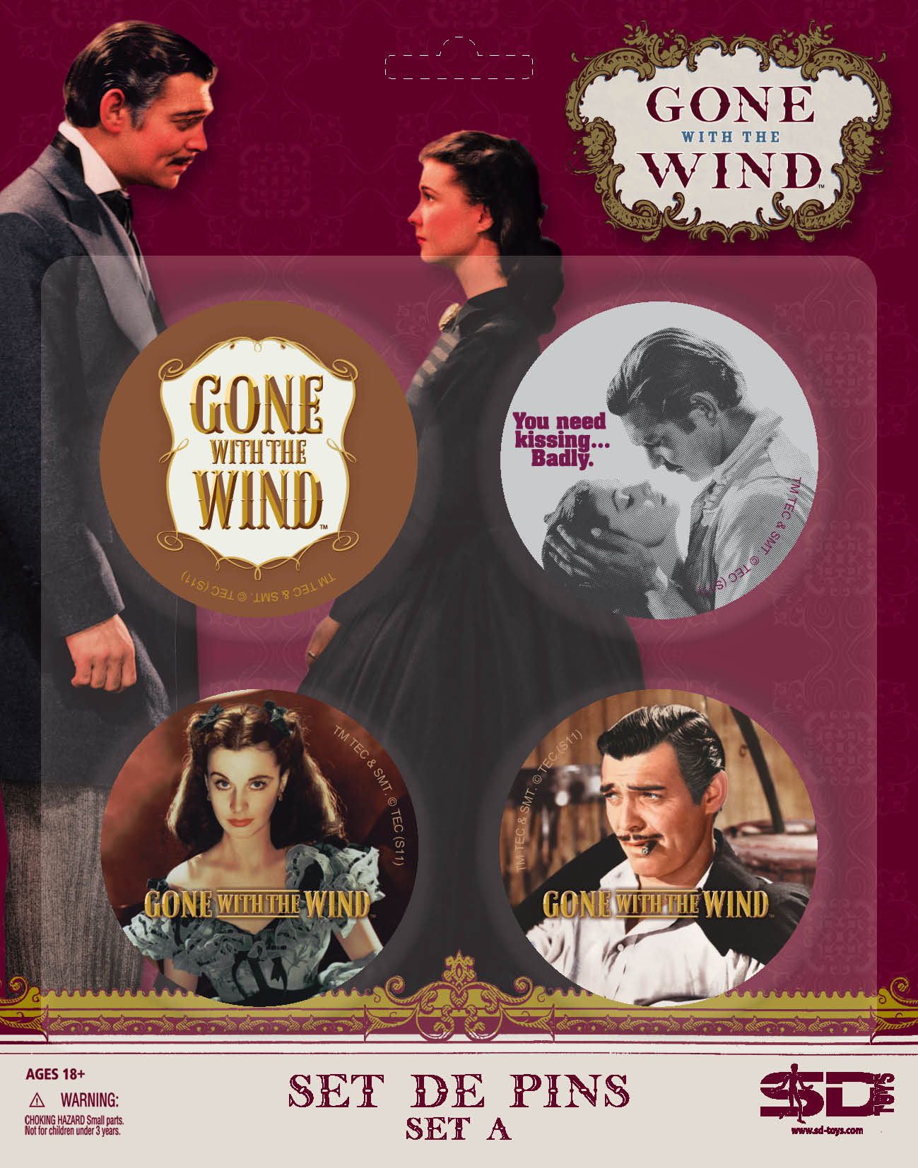 Gone With the Wind Badge Set A