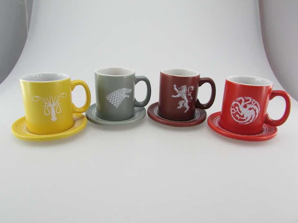 Game Of Thrones Set De 4 Mugs Expresso Logo Blanc