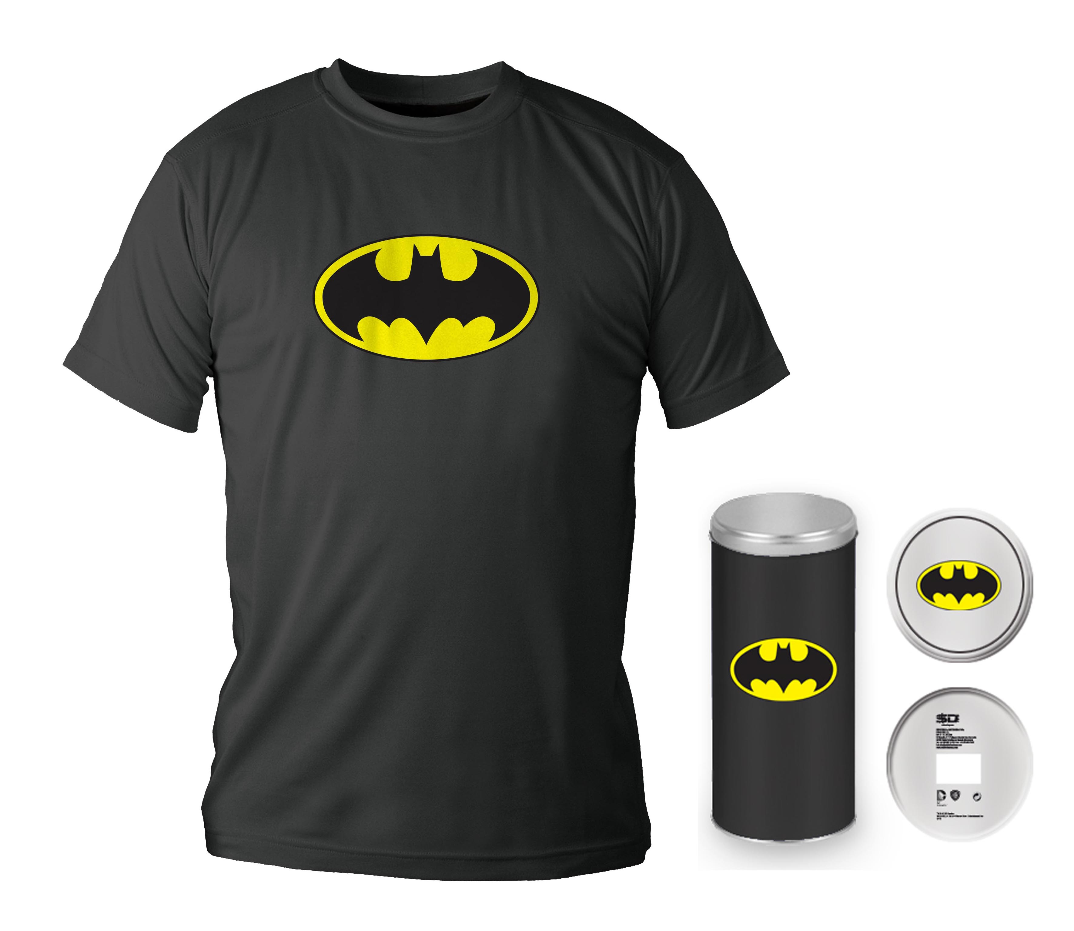 DC Universe T-shirt Tube Deluxe Logo Batman boite metal