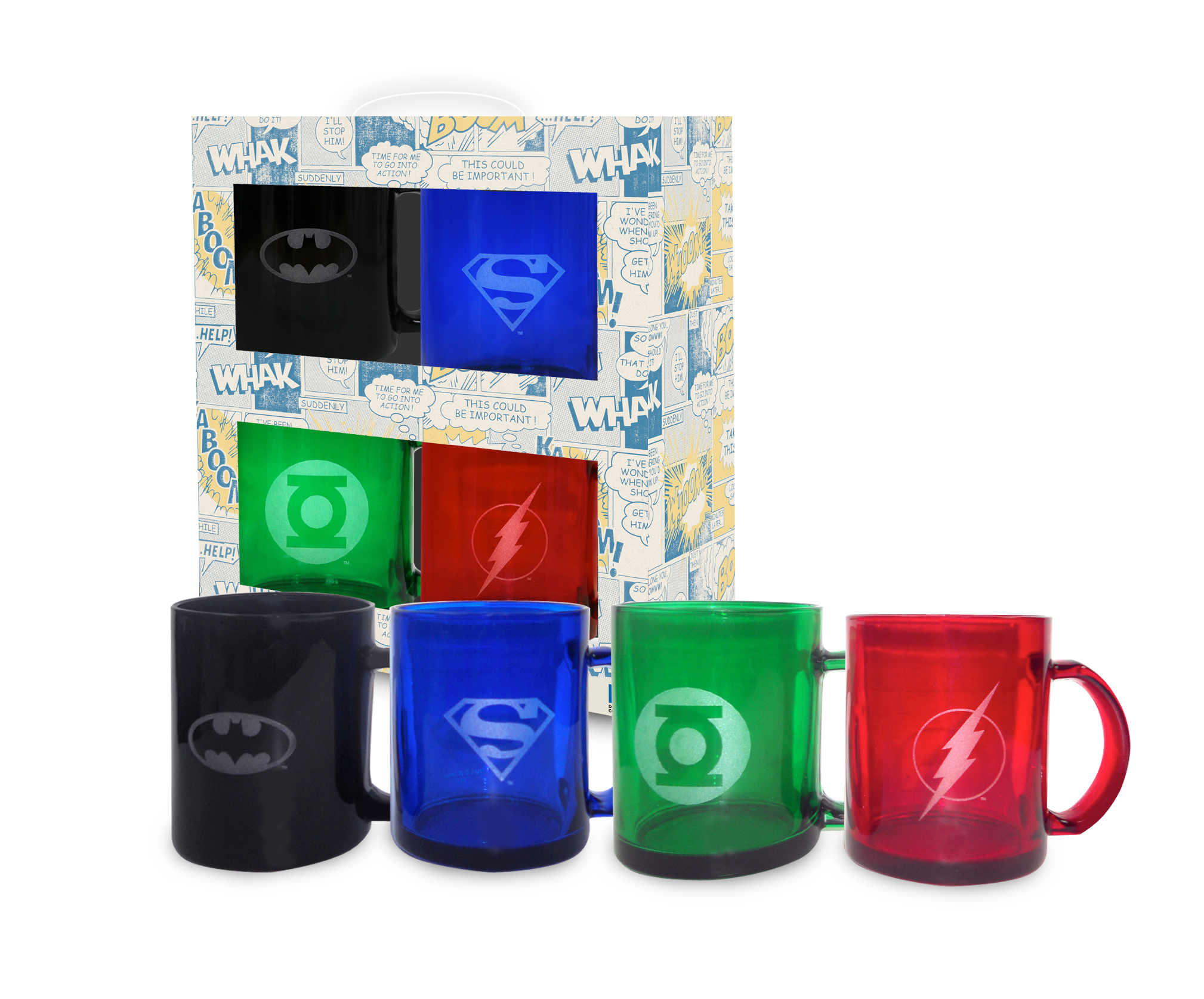 DC Universe Mug Translucide Set 4 mugs