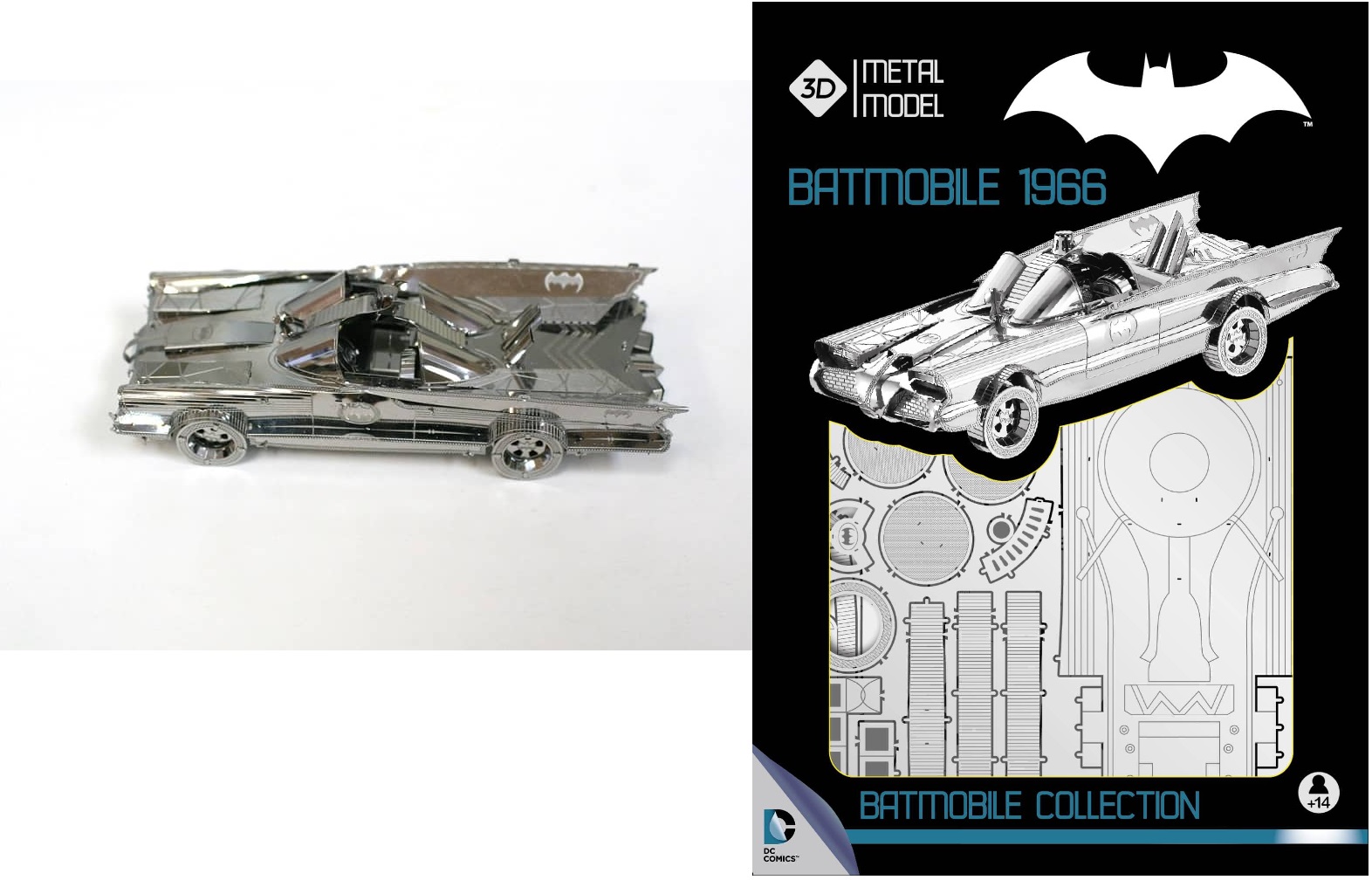 Dc Universe Puzzle 3D Metal Batmobile 1966