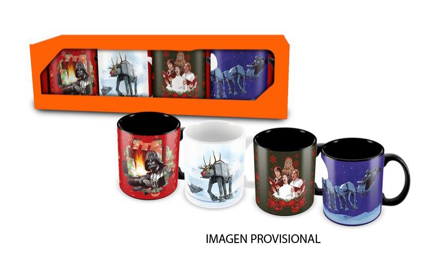 SW Christmas Mug Céramique Set 4 Tasses Expresso Spécial Noël 