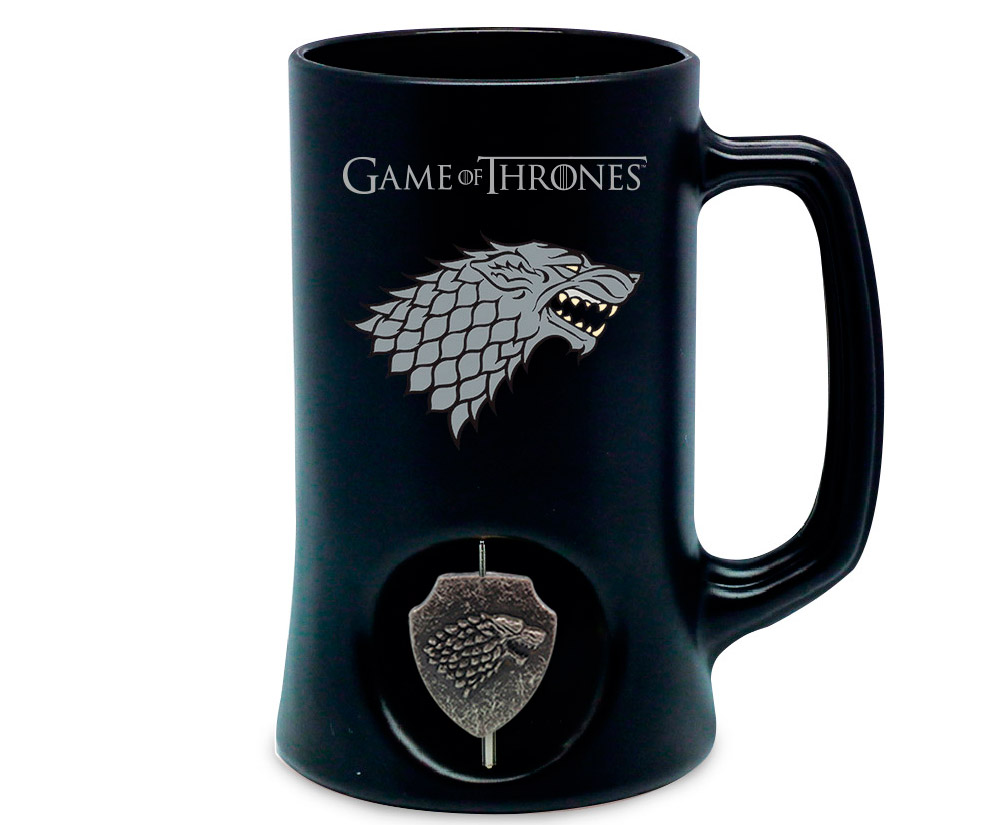 Game Of Thrones Chope Noir Logo Rotatif Stark