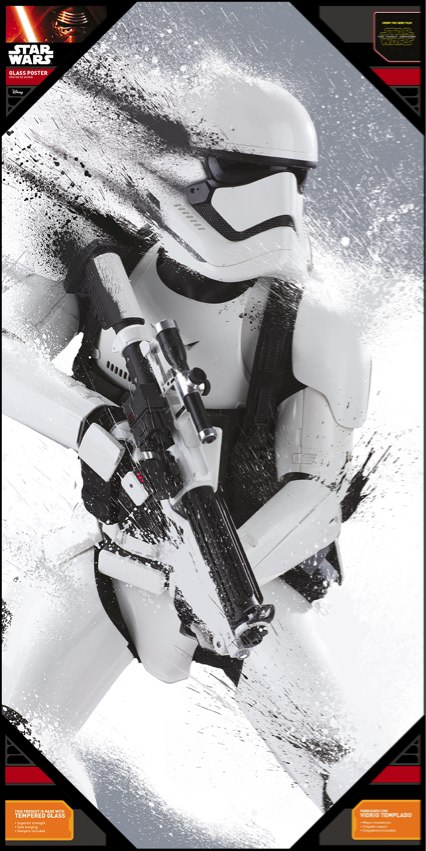 SW Episode 7 poster en verre 60x30cm Stormtrooper Snow
