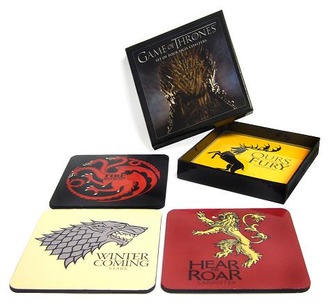 Game of Thrones coster Set A 4 sous verres 