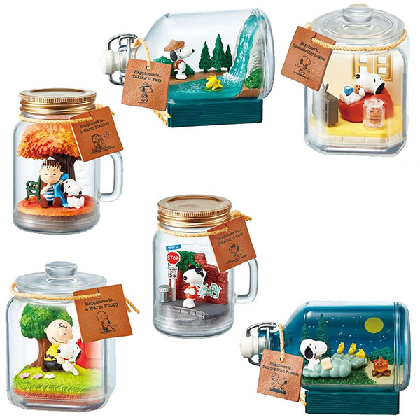 Snoopy Terrarium Happiness With Snoopy Boite De 6pcs