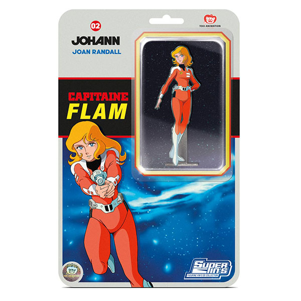 Capitaine Flam Pin's Blister Card Johann 10,5cm