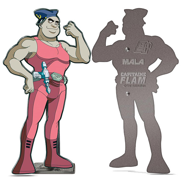 Capitaine Flam Pins Blister Card Mala 10,5cm