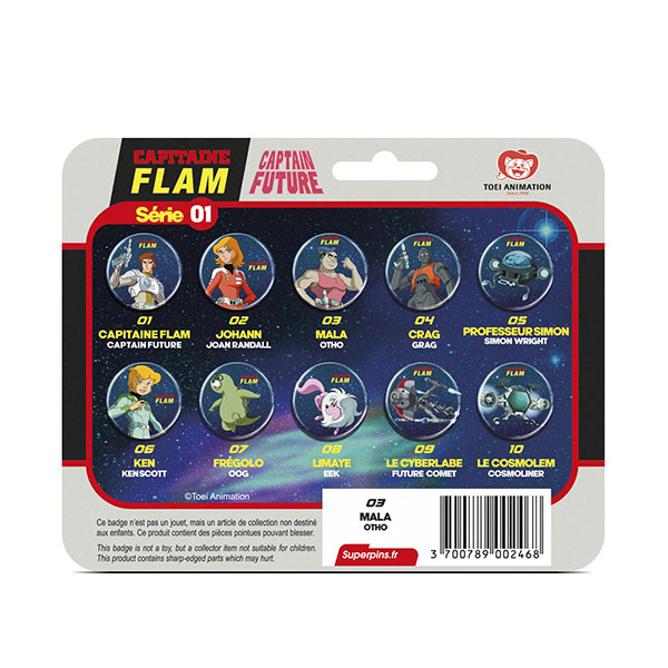 Capitaine Flam Badge Blister Mala 5,6cm