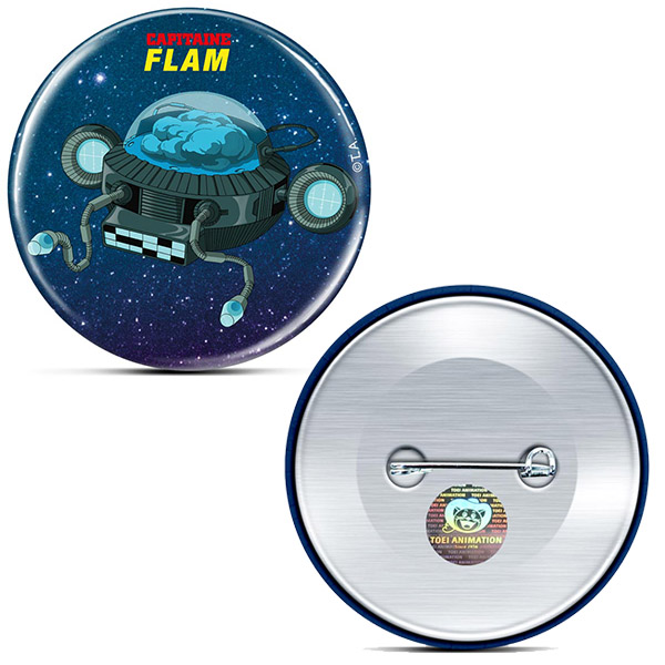 Capitaine Flam Badge Blister Professeur Simon 5,6cm