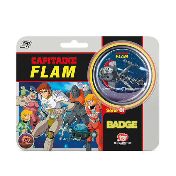 Capitaine Flam Badge Blister Cyberlabe 5,6cm