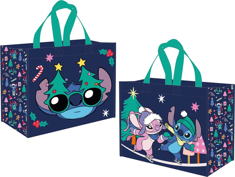 Disney Sac Cabas PP 45X40X20cm 25Pcs Stitch Noel Christmas