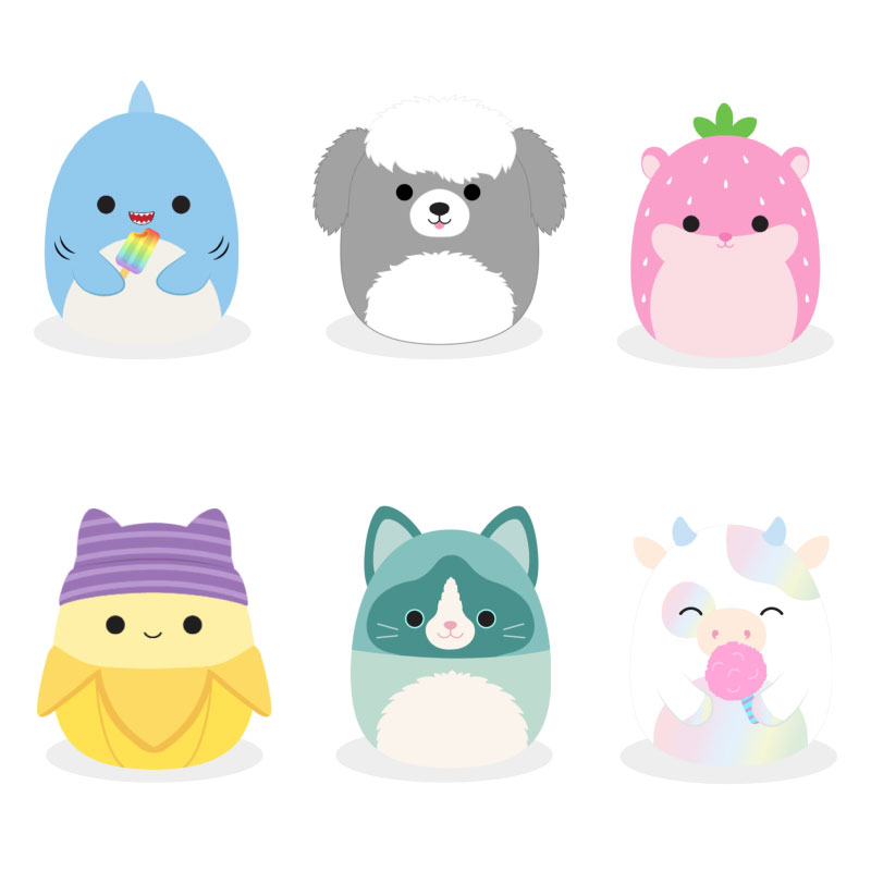 Squishmallows Little Clip On Plush 8,5cm Asst 9pcs