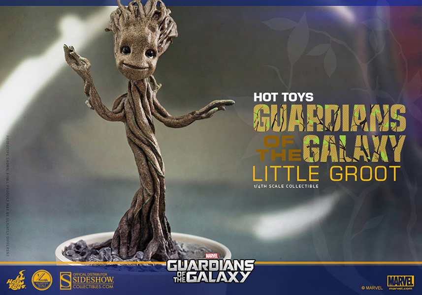 Marvel Guardians of the Galaxy Baby Groot Little Groot 1/4 Scale 12cm Hot Toys