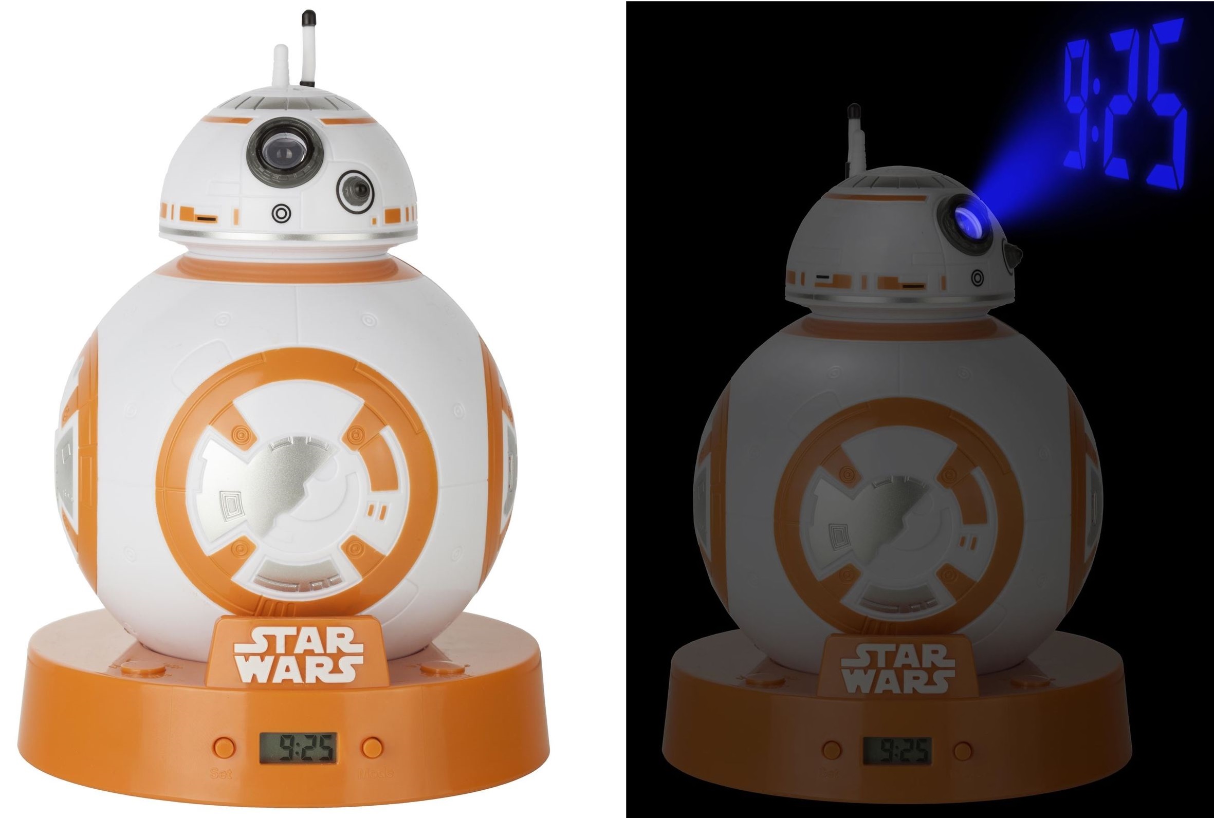 Star Wars SW Horloge Projecteur BB-8 Sonore et Lumineux