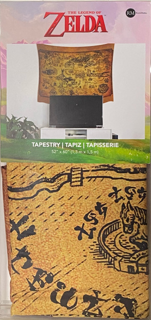 Nintendo Poster Geant Tissu Legends Of Zelda Map 152X132cm