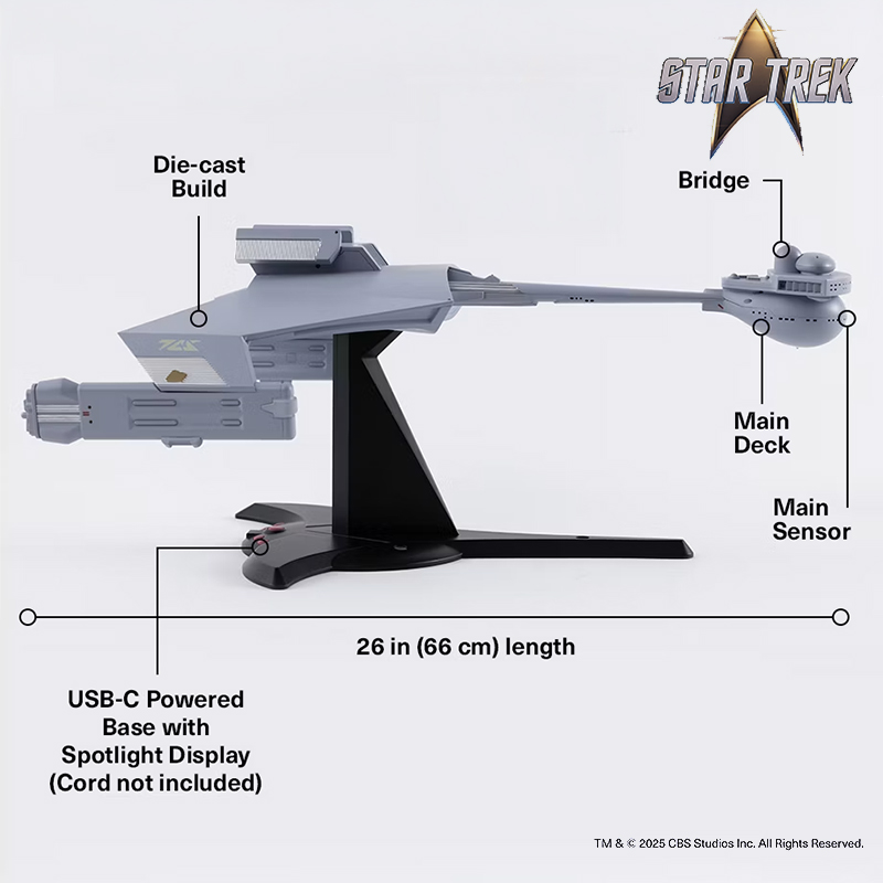 Star Trek 1:350 Die Cast Klingon D7 Battle Cruiser Replica