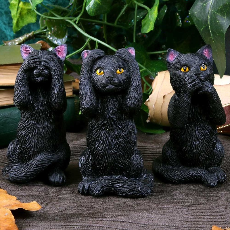 Three Wise Felines 8,5Cm