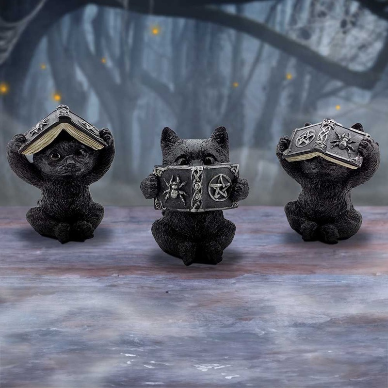 Three Wise Spell Cats 8,5Cm